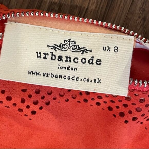 Urbancode Zipper Jacket With Bird Design on Back Orange US Size 4 UK Size 8 - Picture 16 of 16